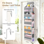 Over the Door Organizer, 5 Large Pocket Hanging Storage with 40lb Capacity - Image 2