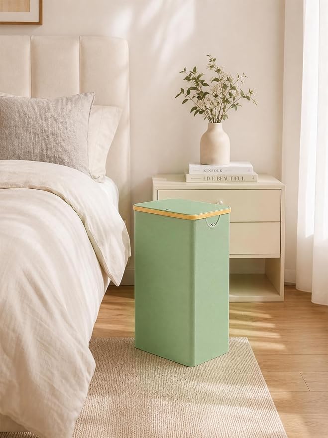 IEGrow Laundry Hamper with Lid,110L Laundry Basket with Mesh Bags,Green - Image 8