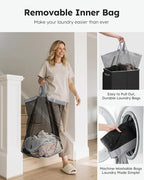 SOLEDI 130L Laundry Hamper with Lid, Large Collapsible Laundry Basket - Image 4