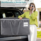 Fabspace Heavy Duty Moving Bags, 125L Collapsible Storage Totes, 8-Pack - Image 5
