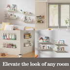Amaoot Floating Shelves for Wall Set of 4, Wall Shelf Wood Floating Shelf - Image 6