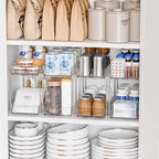 2 Set,2 Tier Pull Out Cabinet Organizer for Supplement and Medication Bottle Organizers,10.4" Deep Pantry Organizers Drawer and Sliding Clear Under Sink Organizer for Bathroom Vanity and Under Counter - Image 8