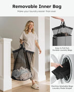 SOLEDI 130L Laundry Hamper with Lid, Large Collapsible Laundry Basket - Image 4
