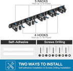 IMILLET 2 Pack Broom Holder Wall Mount, Heavy Duty Garage Organization - Image 6