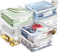 Plastic Storage Bags with Easy-Glide Zipper, Pack of 8, Durable Clear Vinyl Zippered Storage Bags for Clothes Sweaters Comforters Blankets Sheets Bedding (10.5 x 10.5 x 2.5 Inch, Transparent White) by Kikerike
