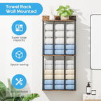 Towel Racks for Bathroom Wall Mounted, Updated 4 Bar Wall Towel Holder - Image 3