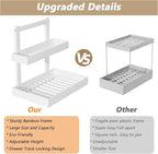 Bamboo Under Sink Storage 2 Tier Pull Out Cabinet Organizer - Image 5