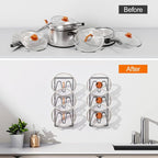 Durmmur 2 Pack Pot Lid Organizer, 6-Tier Lid Holder for Cabinet Door & Wall - Image 8