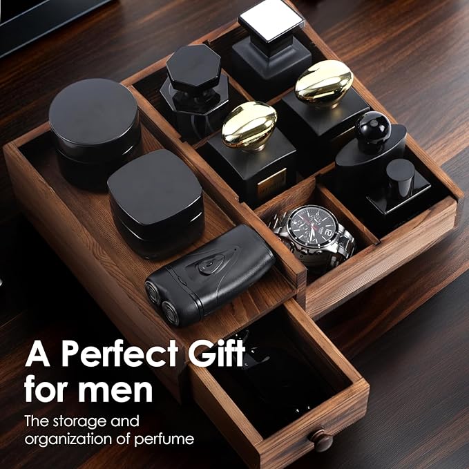 Cologne Organizer for Men,Cologne Stand,Dresser Organizer,Mens Room Decor - Image 5