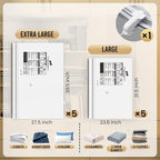 TAILI 10 Pack Vacuum Storage Bags, 2 Size Combo(5 Large+5 Jumbo), Clear - Image 3