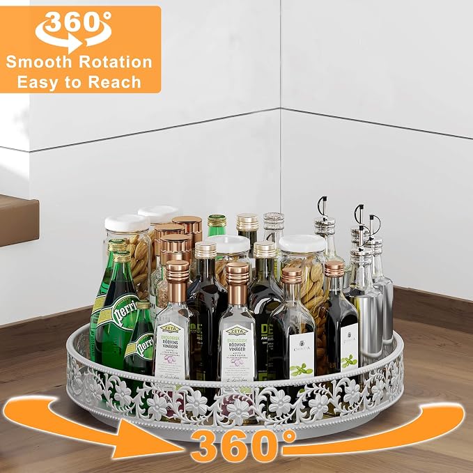 13 inch Lazy Susan Turntable Organizer, Black - Image 2