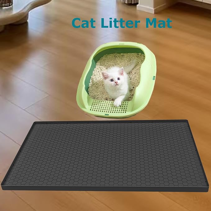 Under Sink Mat 37 x 22 for Kitchen Waterproof, Silicone Under Kitchen Bathroom Sink Liner Mat, Easy to Clean Cabinet Mat Organizers and Storage, Black - Image 7