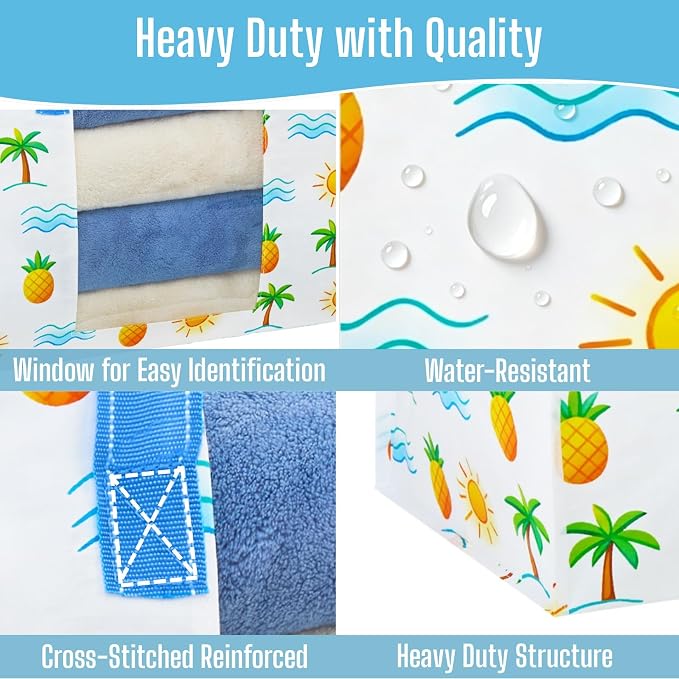 VENO Moving Bags, Wide Open Top, Clear Window, Tropical Island, 4 Pack - Image 4