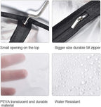 Hanging Garment Bag Breathable Clothes Covers with Zip (Set of 12) Covers Bags Dress Bag Covers Garment Bags Mens Dust Cover for Wardrobe Storage and Travel (Black, 24'' x 60'') - Image 3