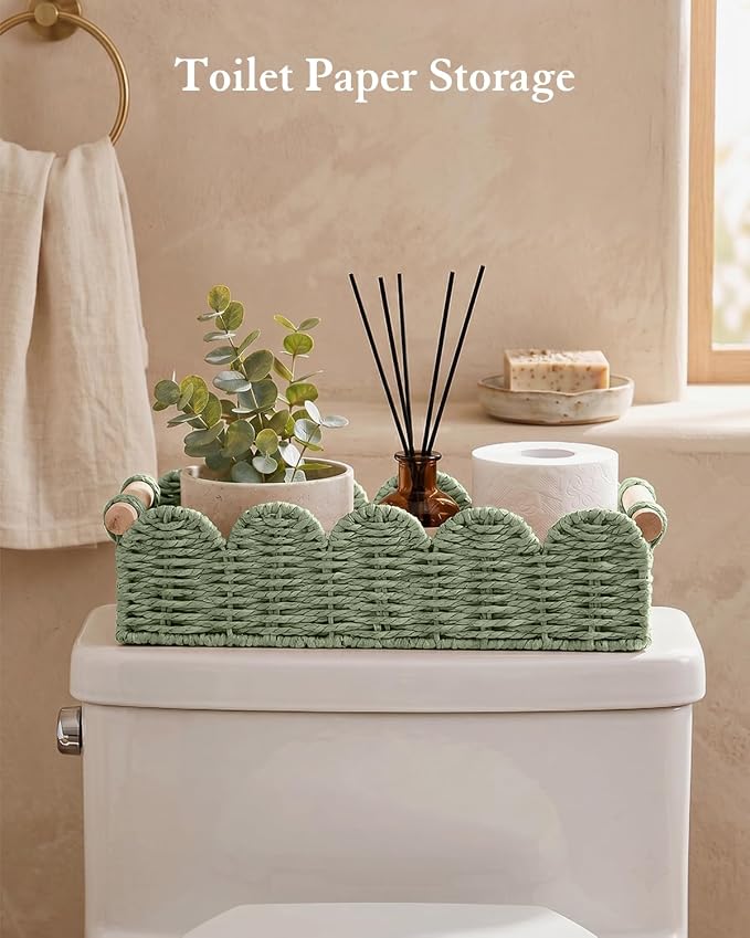 Toilet Paper Storage Basket for Toilet Tank, Bathroom Organizer - Image 2