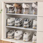 Shoe Slot Organizer，Adjustable Slot Organizer for Pairs of Shoes, Space Saver, Double Deck Riser Rack, Double-Layer Design for Shoe Slots Organizer for Closet. (10, Clear) - Image 9