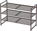 Simple Houseware 3-Tier Stackable Metal Panel Shoe Rack, Bronze by SimpleHouseware