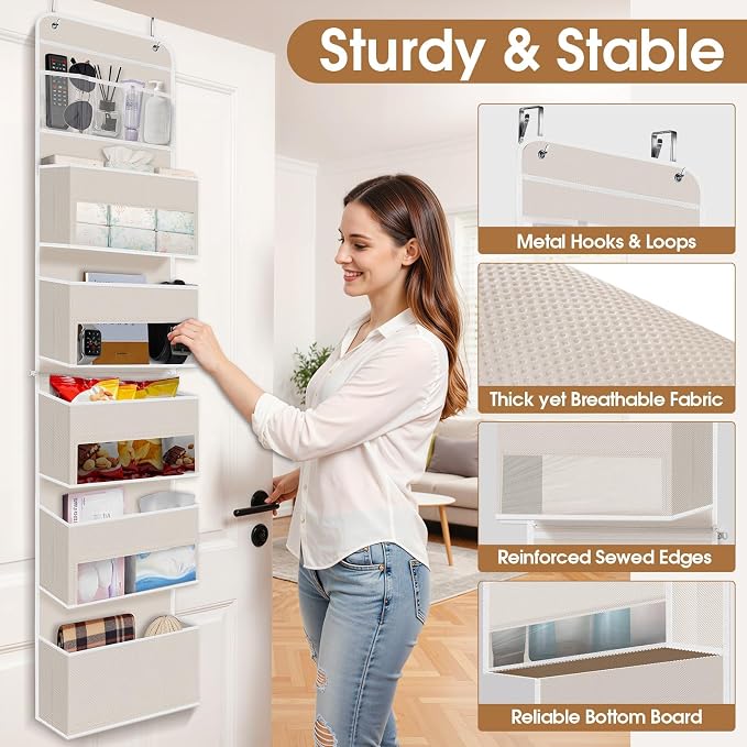 Over The Door Organizer Storage behind Door Hanging Organizer for Nursery - Image 7