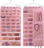 BB Brotrade Hanging Jewelry Organizer,Accessories Organizer,56 Pocket Organizer for Holding Jewelries (Pink-56 Pockets) by BBBrotrade