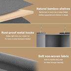 Foldable Hanging Closet Organizer, 5-Shelf Hanging Shelves with Side Pockets, Space Saving Storage for Clothes and Accessories - Image 4