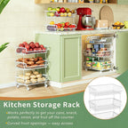 OKZEST Pantry Organizers and Storage Cart with Upgraded Metal Hub Casters - Image 7