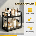 Bathroom Counter Organizer, 2 Tier Black Counter Shelf - Image 5
