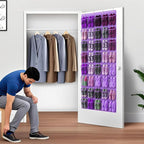 40-Pocket Over the Door Shoe Organizer - Large Mesh Pocket Hanging Shoe Organizer,Behind the Door Shoes Storage Holder Hanger - Image 5