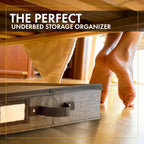 HOMELUX THEORY Under Bed Storage, Low Profile 2pc with Lid, Dark Gray | Slim fit for low-clearance beds & couches, Fits seasonal clothes, blankets & shoes, Bins with lids, Space-saving storage - Image 9