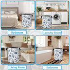 Vintage Planet Rocket Laundry Basket Collapsible Laundry Hamper Clothes Storage Bin for Bathroom Bedroom Room Decor 16" X 20.8" - Image 6