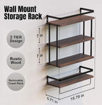 RICHER HOUSE Floating Shelves Bathroom, Wall Mounted Shelf Over Toilet - Image 2