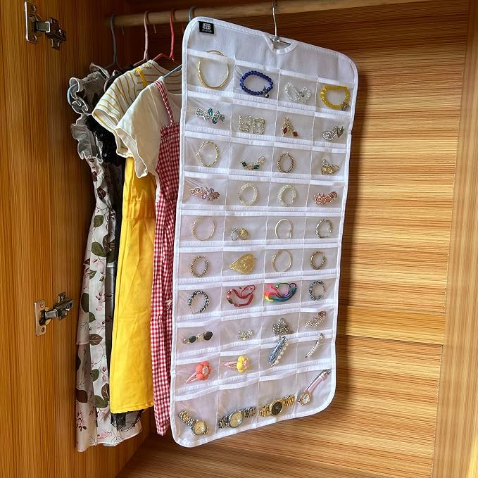 BB Brotrade Hanging Jewelry Organizer,Accessories Organizer,80 Pocket Organizer for Holding Jewelries - Image 2