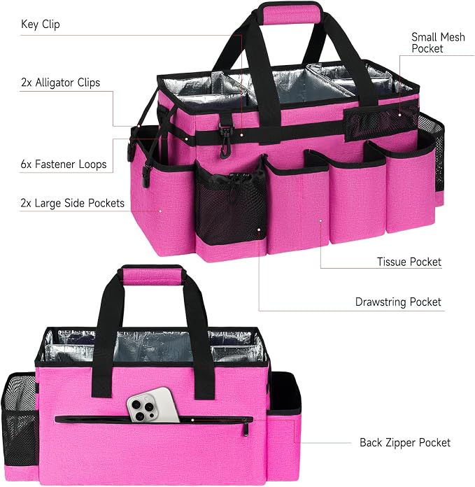 Cleaning Caddy Bag, Extra Large Cleaning Supply Bag for Housekeepers - Image 3