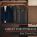 Hleelomi 10 Pack 40-in Garment Bag for Hanging Clothes Black Suit Bag - Image 7