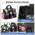 Housolution Rolling Cleaning Caddy Bag with Wheels, Black - Image 3