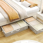 Under Bed Storage, Under Bed Storage Containers Bins for Clothes, Large Linen Underbed Closet Organization Bins, 2 Pack Collapsible Underbed Bin Dorm for Clothes, Sweater, Gray - Image 6