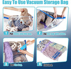 Vacuum Storage Bags Jumbo and XXL, Extra Large Vacuum Seal Bags for Bedding Blankets Comforters Clothing (4J+4XXL) - Image 3