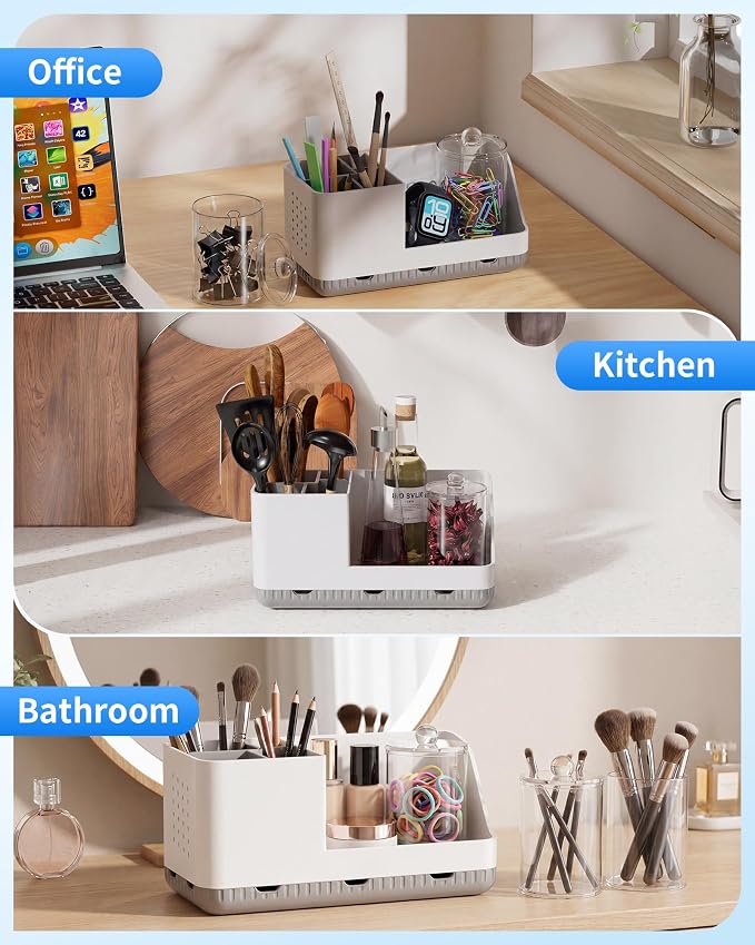 Toothbrush Holders for Bathroom with 1 Pack Qtip Holder - Image 7