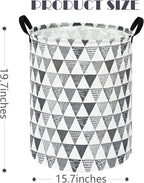 Baby Waterproof Storage Basket Kids Hamper Nursery Bins Organizer Gift Toy Box Laundry Basket for Women Large Canvas Collapsible Chest for Home/Dorm/Office/Room Decor - Image 7