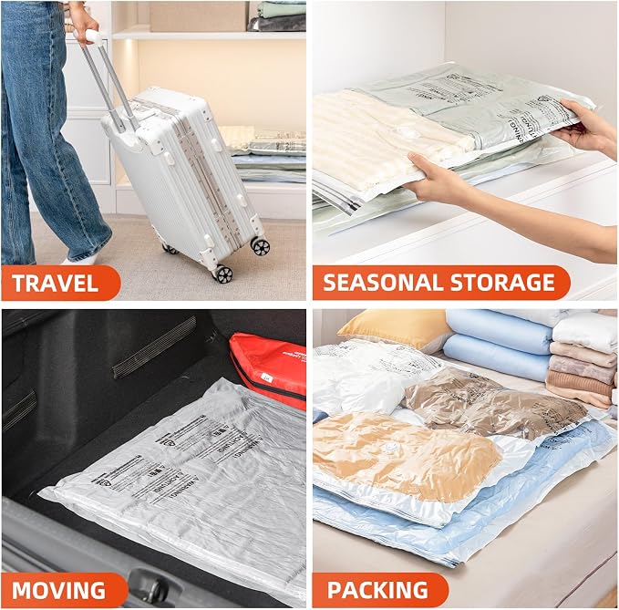 TAILI 10 Pack Vacuum Storage Bags, Jumbo Size (31×40 inch), Cream - Image 9
