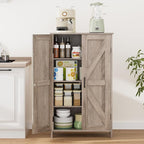 Homleke 43.3" H Farmhouse Bathroom Storage Cabinet with Adjustable Shelves - Image 7