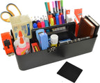 8 Compartments DIY Dividers,Large Portable Caddy, Multi Purpose,Stackable, Modern Solution for School, office, Desktop Endless use of your Choice -MADE IN USA (Black) - Image 6