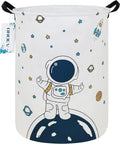 Round Collapsible Astronaut Space Laundry Hamper for Teens and Adults by ONOEV