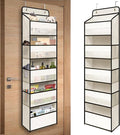 TYMENSH White Over Door Organizer with 5 Large Clear Pockets and 6 Side Mesh Pockets, Anti-Tilt Hanging Door Storage for Nursery, Bathroom, Closet, Bedroom, Dorm, Toys by TYMENSH