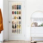 Simple Houseware 24 Pockets Clear Over the Door Shoe Organizer, Beige | 64" x 19", 4 Durable Metal Hooks, 4.3" x 9.5" Pocket Size, Multipurpose - Image 8