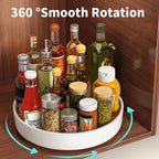 11.8" Lazy Susan Organizer for Cabinet, Turntable Spice Rack with Non-Slip Base & Raised Lip, Pantry Organization and Storage, Kitchen, Fridge, Makeup Vanity, Bathroom Countertop, Under Sink - Image 2