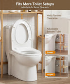 Afuly Bamboo Over the Toilet Storage Cabinet with Doors, Natural - Image 3