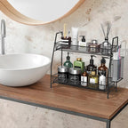 Bathroom Organizer Countertop, Spice Rack Organizer for Cabinet,Black - Image 3