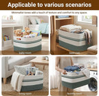 Large Laundry Basket/Hamper, 25"x16"x16" Rectangle Woven Basket - Image 7