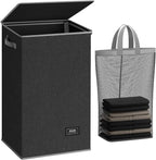 SOLEDI 90L Laundry Hamper with Lid, Large Collapsible Laundry Basket by SOLEDI