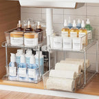 Fabspace Bathroom Under Sink Organizers and Storage, 2 Tier, 2 Packs by Fabspace